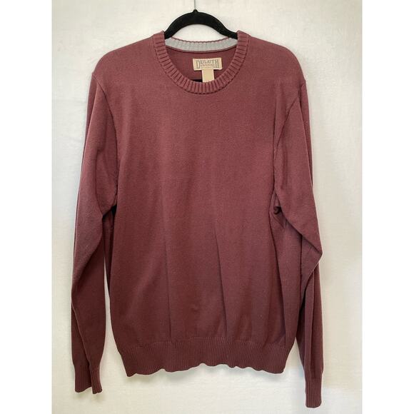 Duluth Trading Men’s Crewneck Sweater Size L, Burgundy - Picture 4 of 4